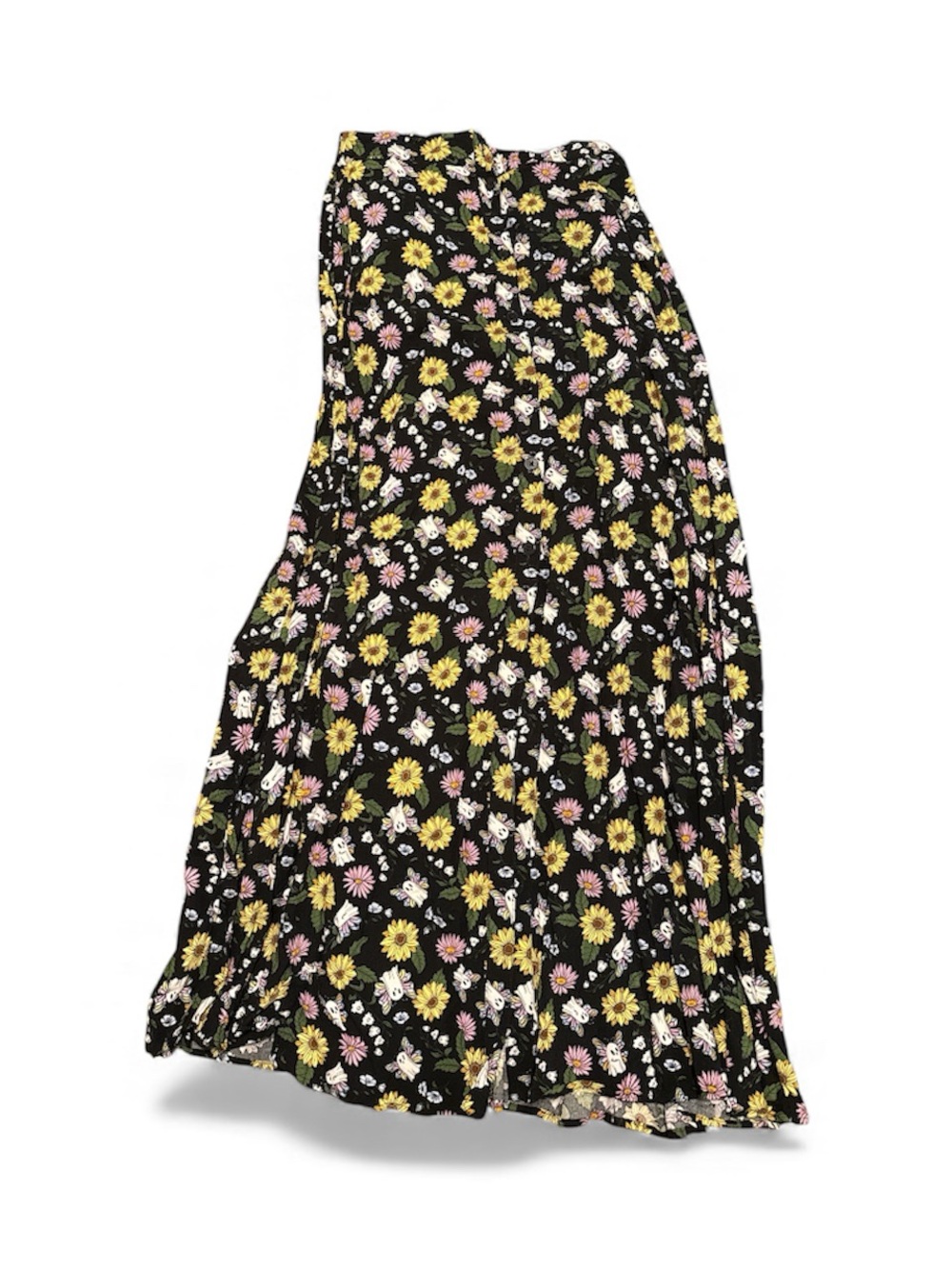 Thorn & Fable Ghost Butterflies & Flowers Maxi Skirt